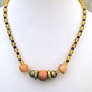 "Golden Girl" Tiger Eye Topaz Necklace Handmade